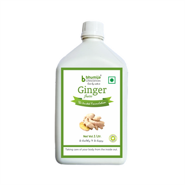 Bhumija Lifesciences Ginger Juice (No added Sugar) 1 Ltr